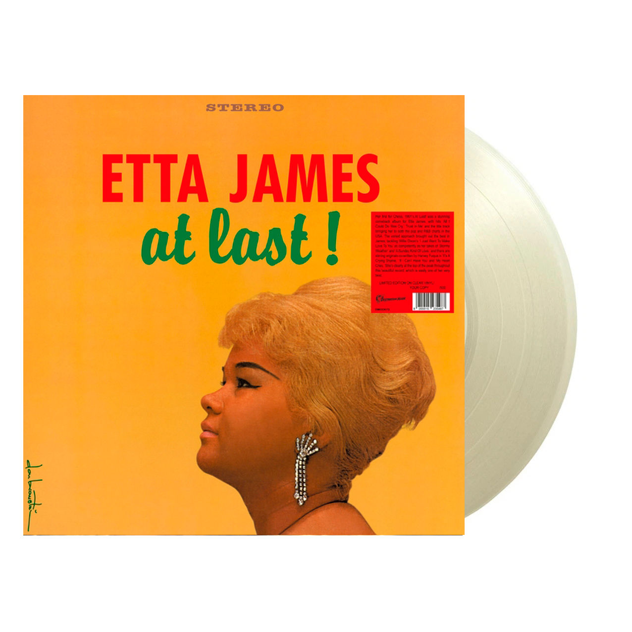 ETTA JAMES LP At Last (Clear Coloured Numbered Vinyl)