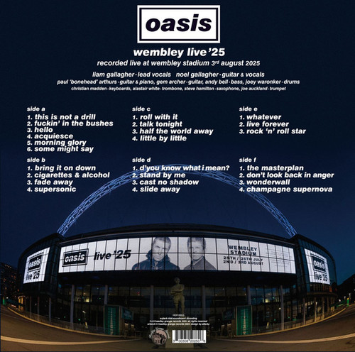 OASIS 3xLP BOX SET Wembley Live 25 (Red Coloured Vinyls) PROMO