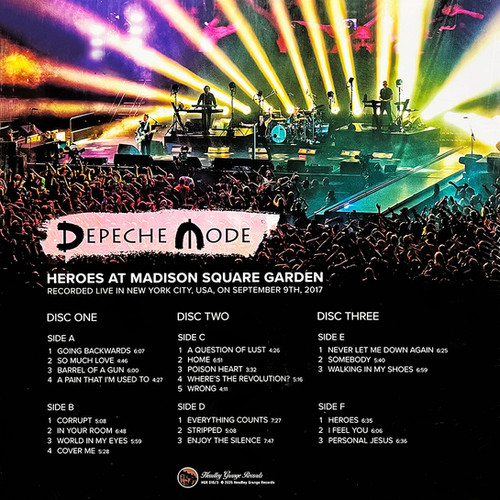 DEPECHE MODE 3xLP BOX SET Heroes At Madison Square Garden (Lime