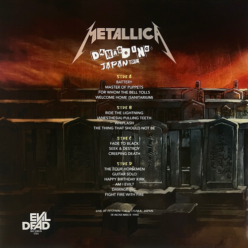 METALLICA 2xLP Damage Inc. Japan Tour (Swirl Coloured Vinyl) 212