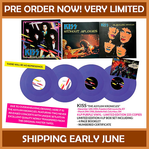 KISS BOX SET 4xLP The Asylum Kronicles (Purple Coloured) 225
