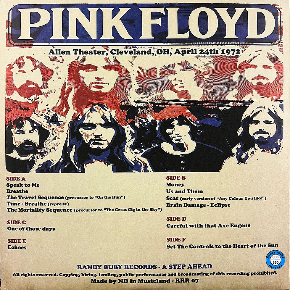 Miniatura: PINK FLOYD 3xLP Allen Theater, Cleveland 1972 (Celestial Blue Colour 350 Copies)