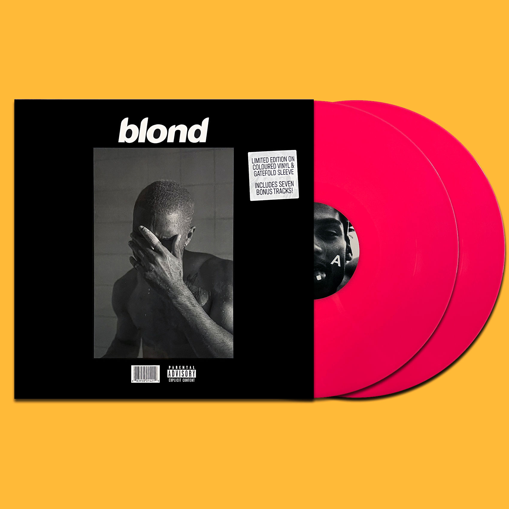 FRANK OCEAN 2xLP Blond (Pink Coloured Vinyls) Gatefold Cover + 7 Bonus Tracks