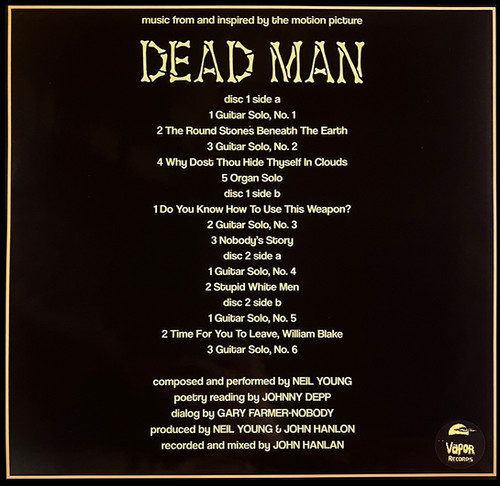 NEIL YOUNG 2xLP Dead Man Ost (Gold Coloured Vinyls with Poster NEIL YOUNG 2xLP Dead Man Ost (Gold Coloured Vinyls with Poster