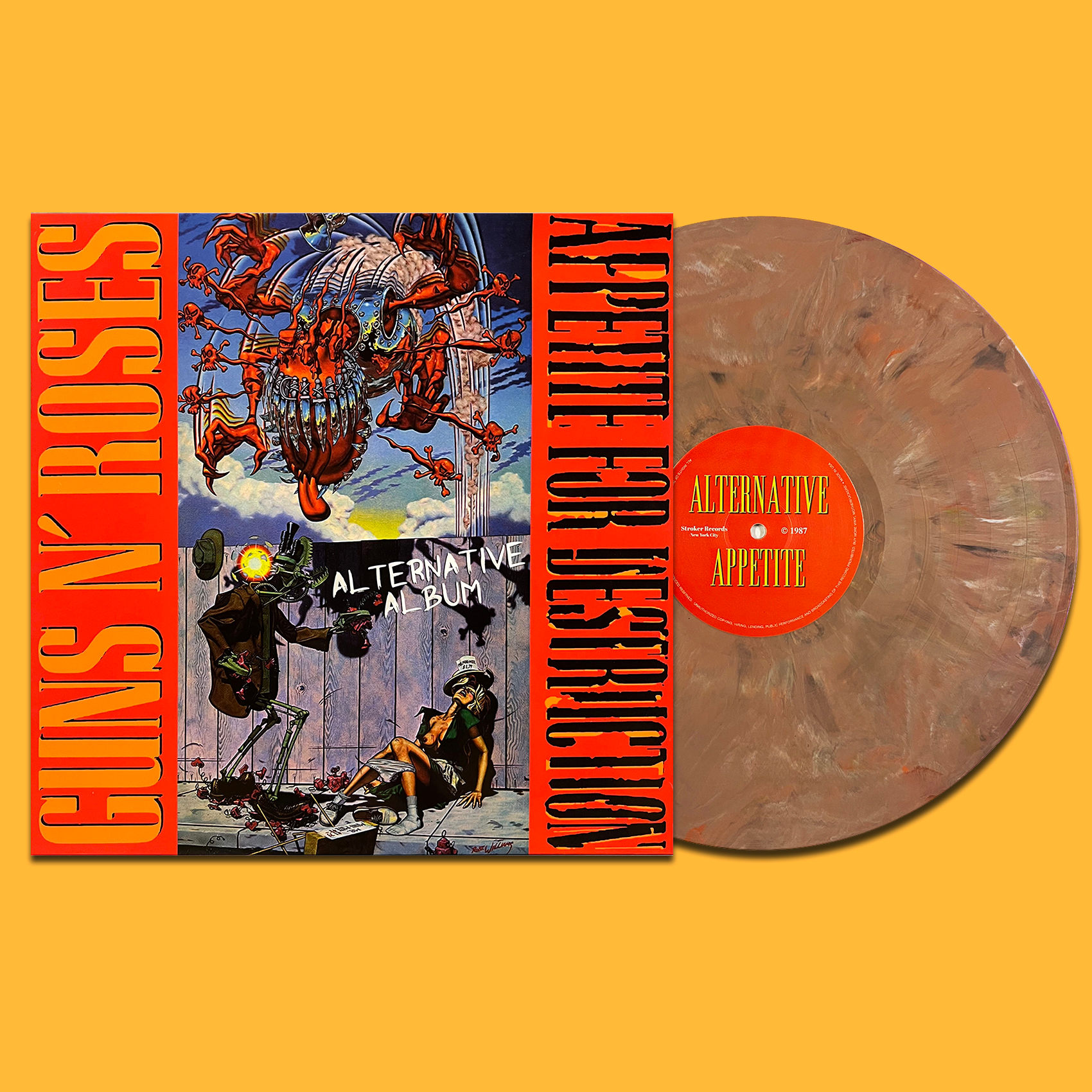 GUNS N' ROSES LP Appetite For Destruction Alternative Album (Brown Colour)