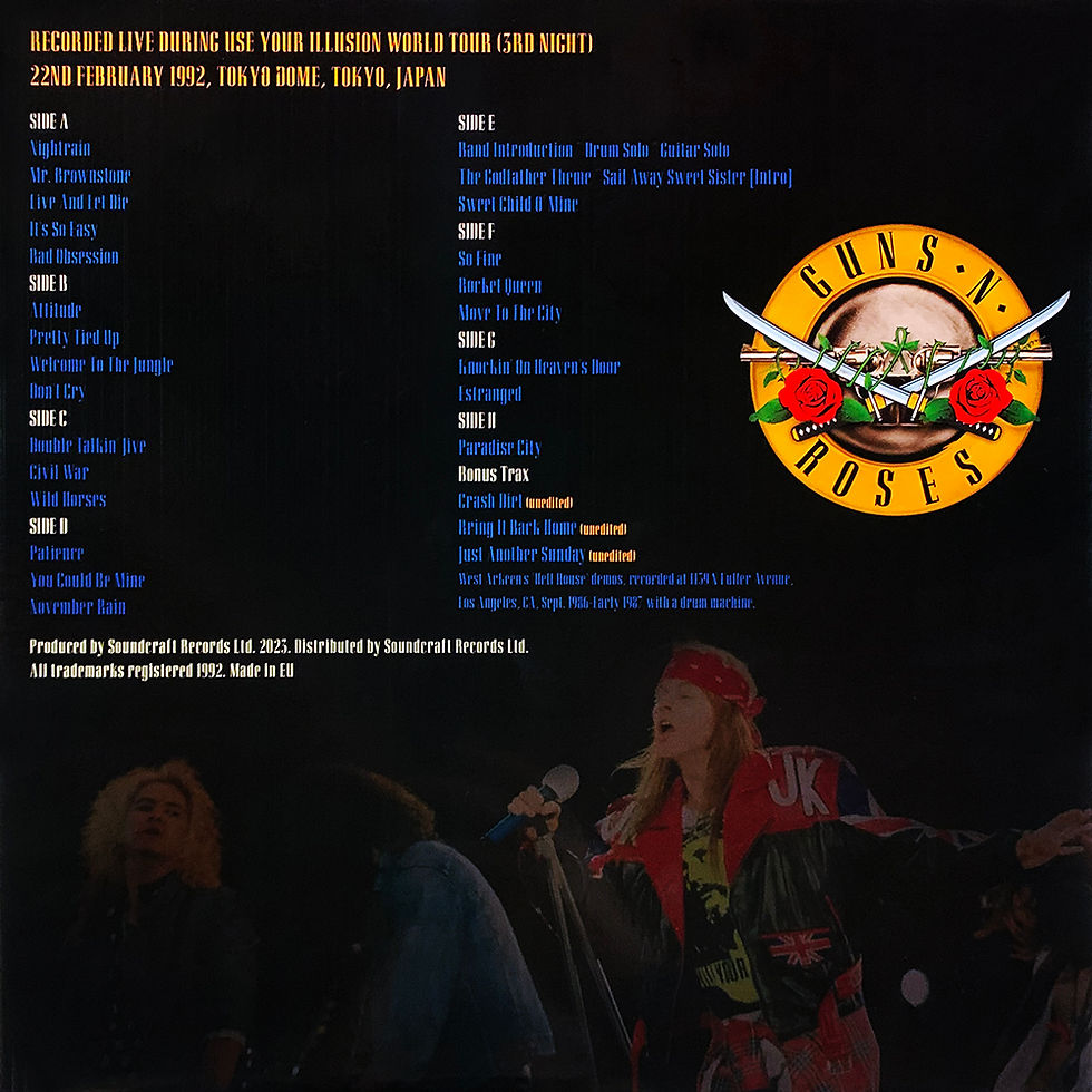 Thumbnail: GUNS AND ROSES 4xLP BOX SET The Legendary Tokyo Night 1992 (Yellow Colour Vinyl)