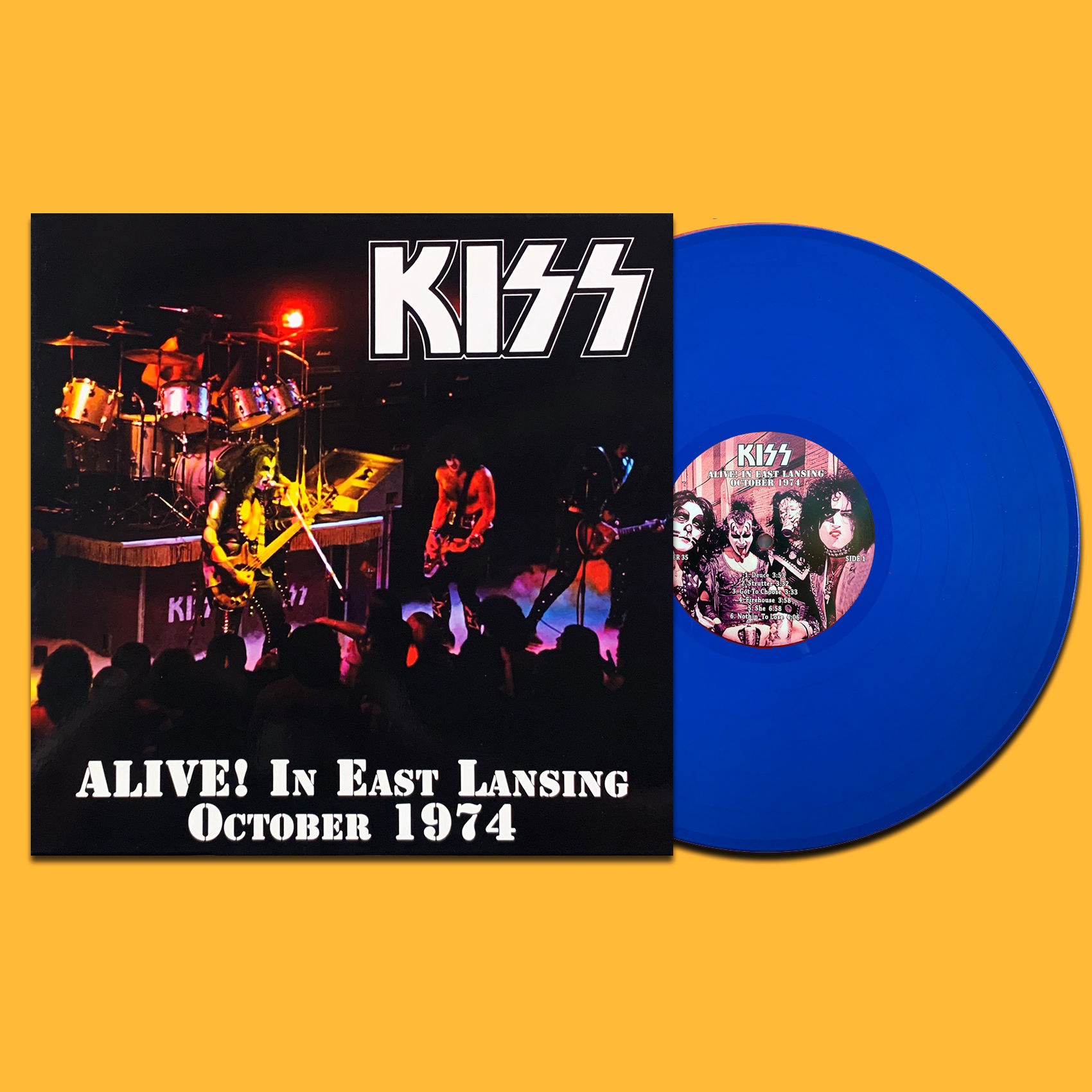 KISS LP Alive! In East Lansing 1974 (Blue Coloured Vinyl)
