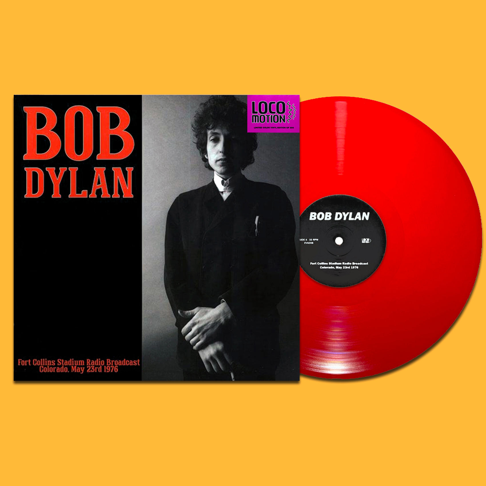 BOB DYLAN LP Fort Collins Stadium Radio Broadcast, Colorado, May 23rd 1976 (Red)