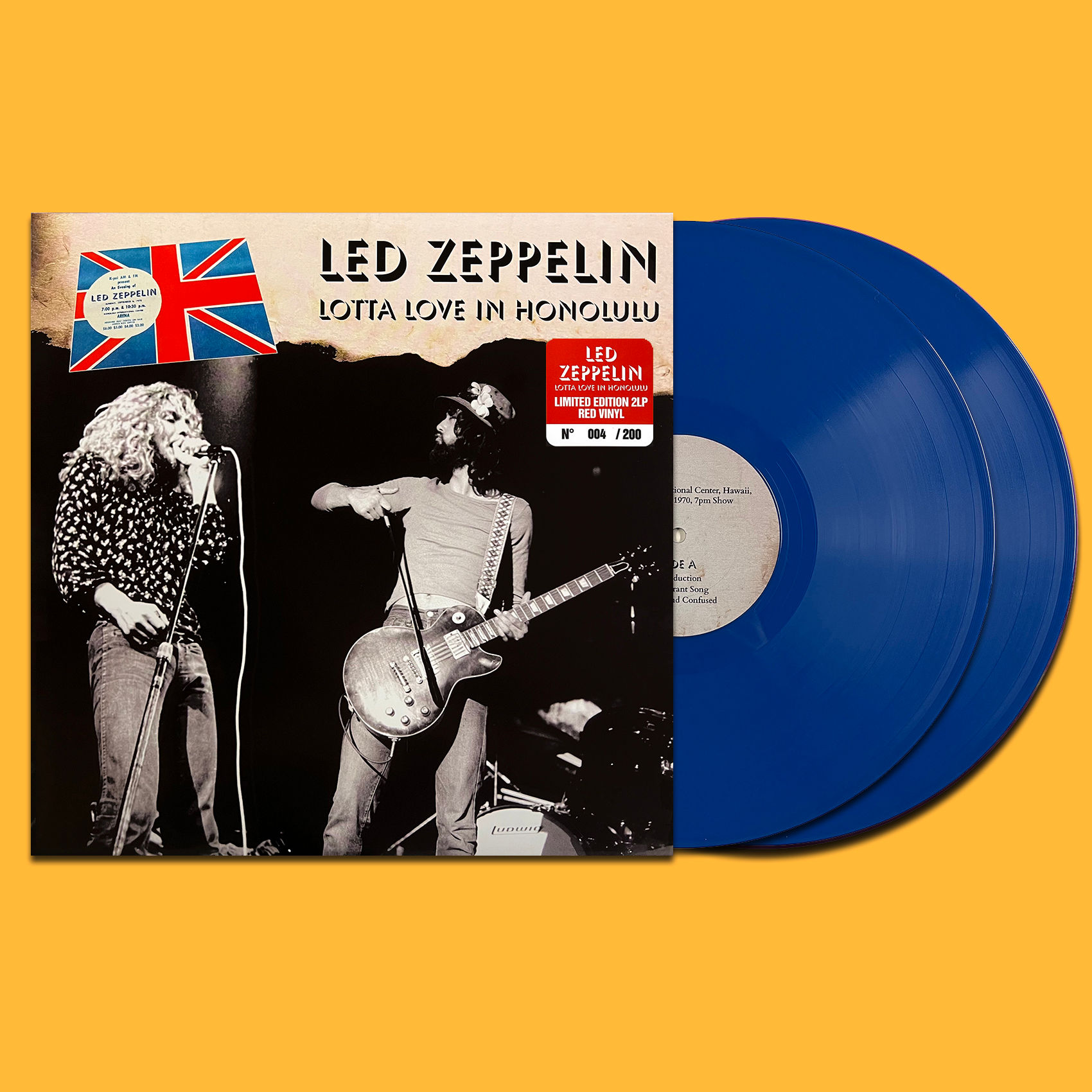 LED ZEPPELIN 2xLP Lotta Love In Honolulu (Blue Colour Vinyl) 200 Numbered Copies