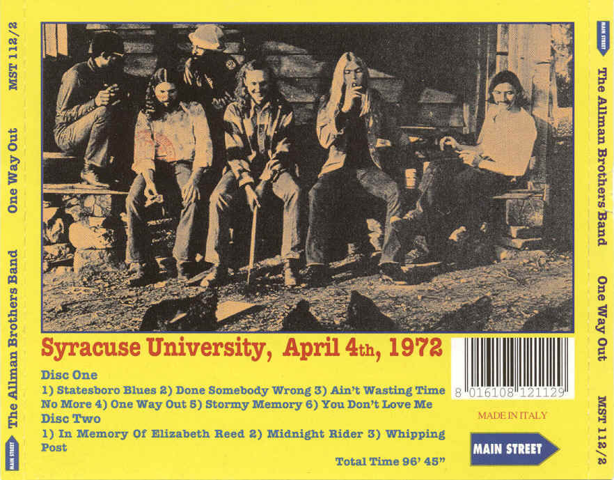 Miniatura: ALLMAN BROTHERS BAND 2xCD One Way Out