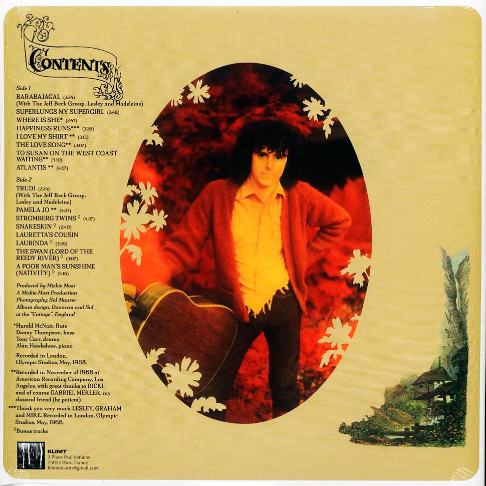 Miniatura: DONOVAN LP Barabajagal (Mustard Coloured Vinyl) + Bonus Tracks