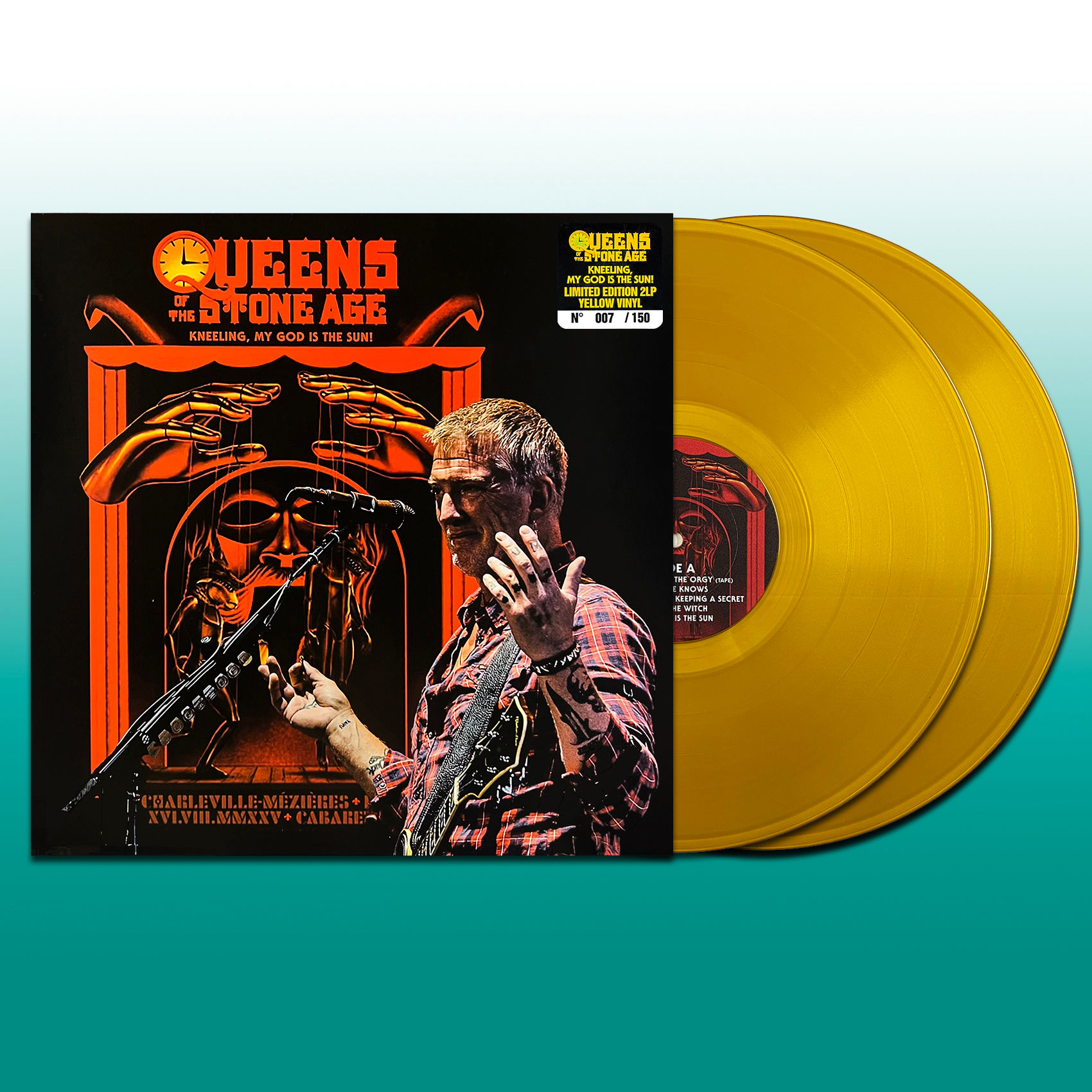 QUEENS OF THE STONE AGE 2xLP Kneeling, My God Is The Sun! (Yellow) 150 Copies