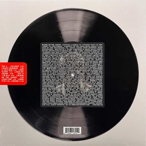 KANYE WEST LP Yeezus (Red Translucid Coloured Vinyl) | shivamusic