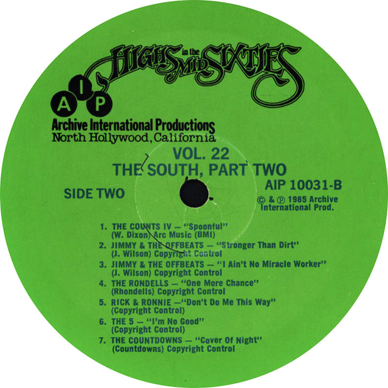 Thumbnail: VARIOS LP Highs In The Mid Sixties Volume 22: The South Part 2