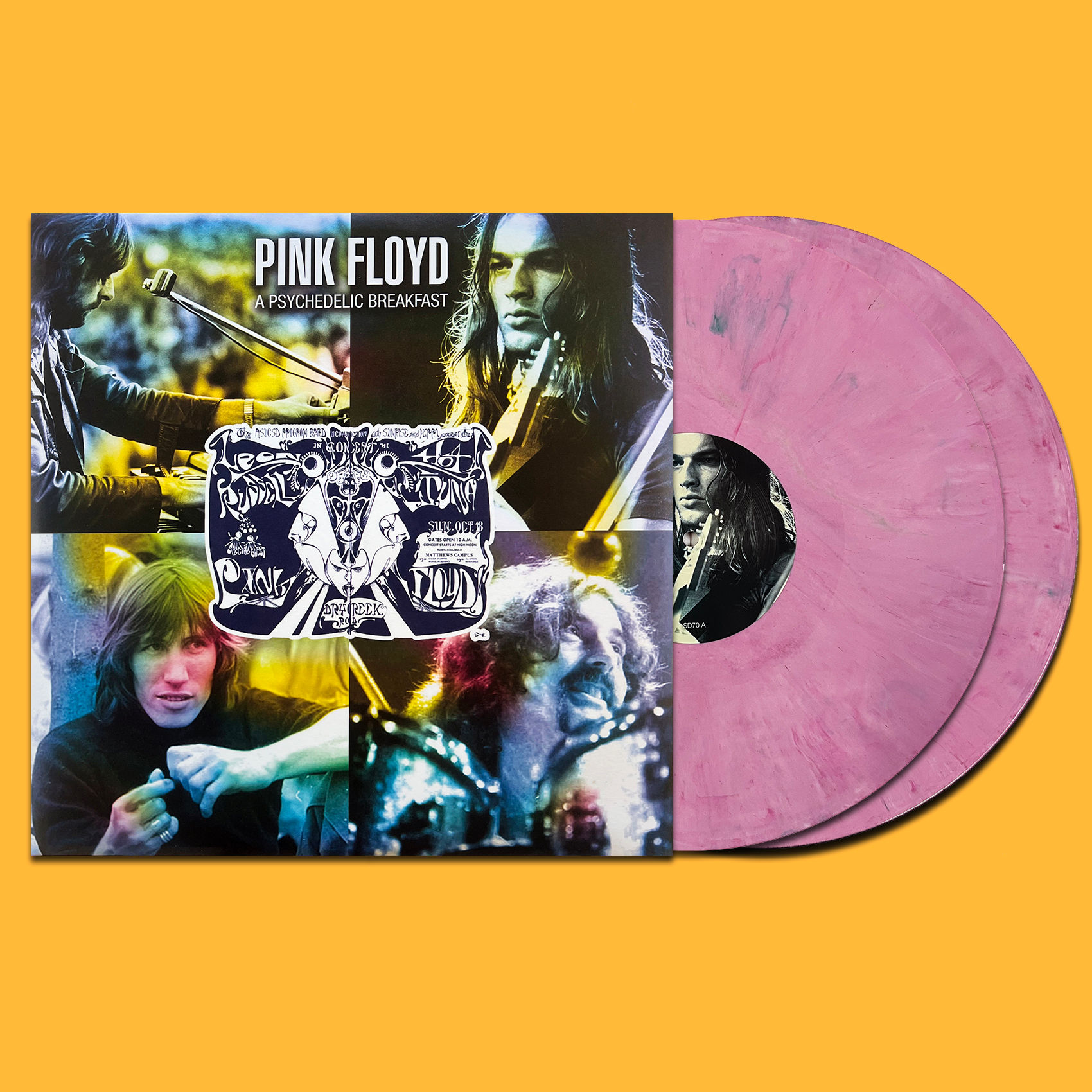 PINK FLOYD 2XLP A Psychedelic Breakfast (Pink Marbled Vinyl) Gatefold Cover