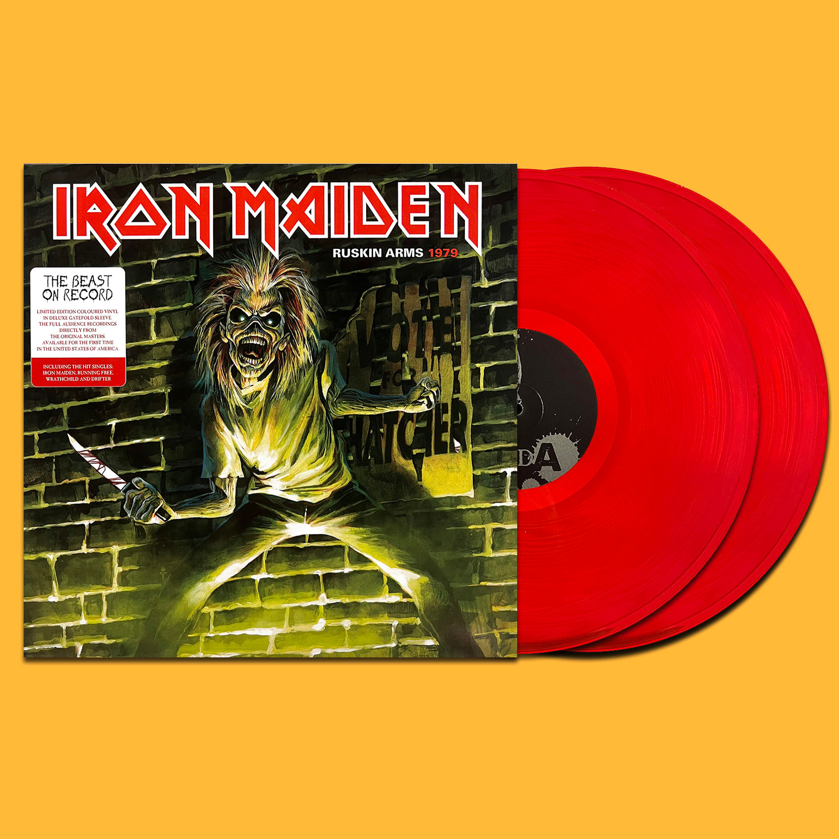 IRON MAIDEN 2xLP Ruskin Arms 1979 (Red Translucid Coloured Vinyls)