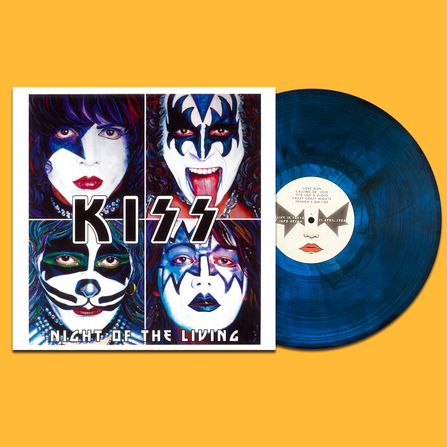 KISS LP Night of the Living (Blue Smoked Translucid Coloured Vinyl)