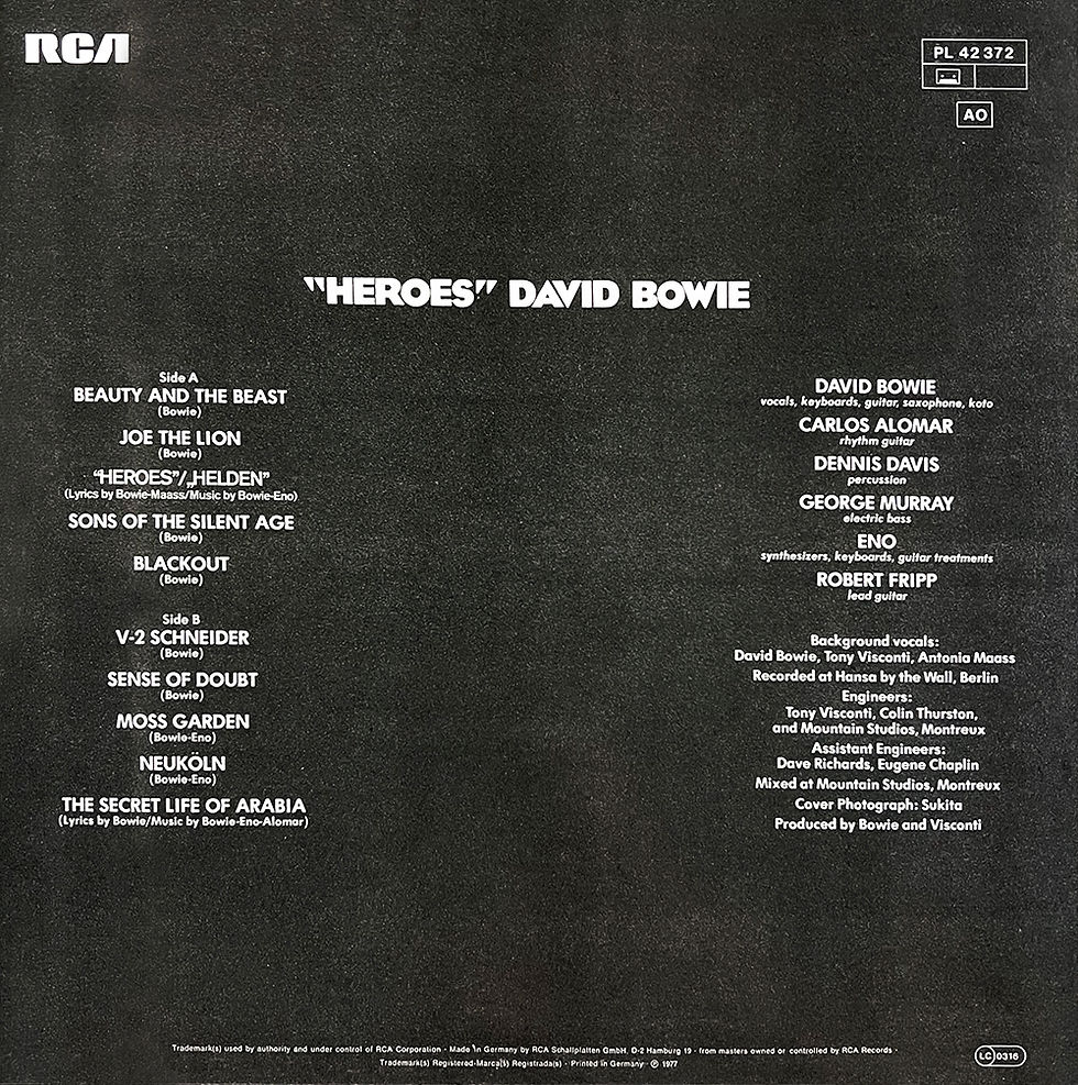 Miniatura: DAVID BOWIE LP Heroes (White Coloured Vinyl)