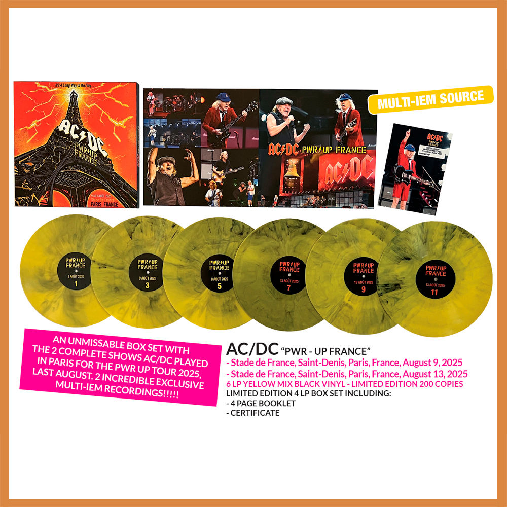 AC/DC BOX SET 6xLP Pwr - Up France (Orange Mix Black Colour 200 Copies) PROMO ED
