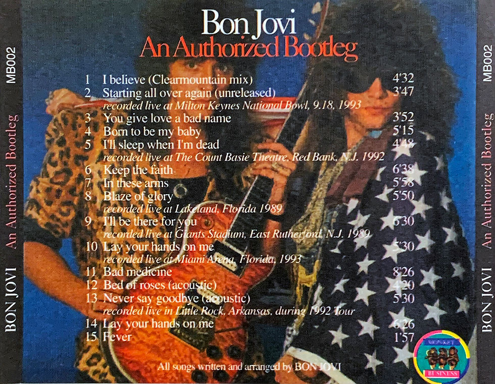 Thumbnail: BON JOVI CD An Authorized Bootleg