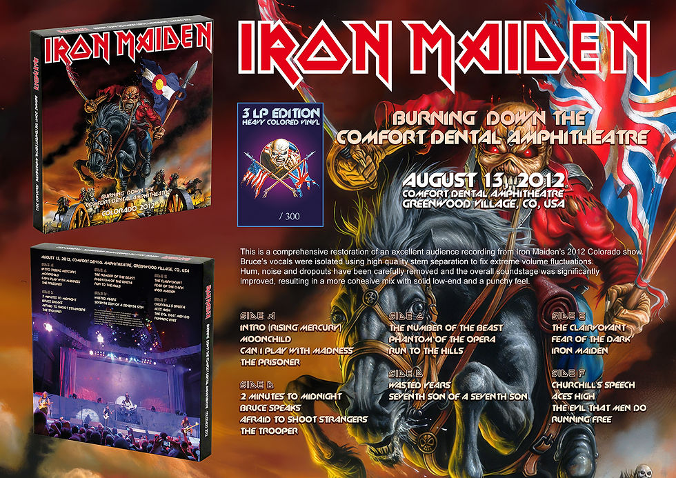 Thumbnail: IRON MAIDEN 3xLP BOX SET Burning Down The Comfort Dental Amphitheatre 2012