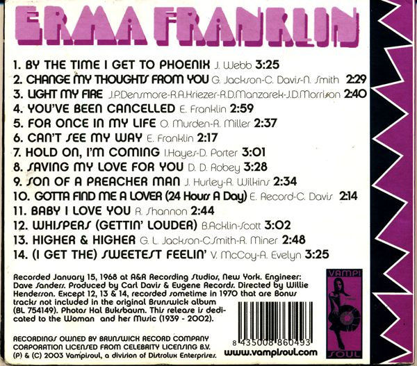Miniatura: ERMA FRANKLIN CD Super Soul Sister