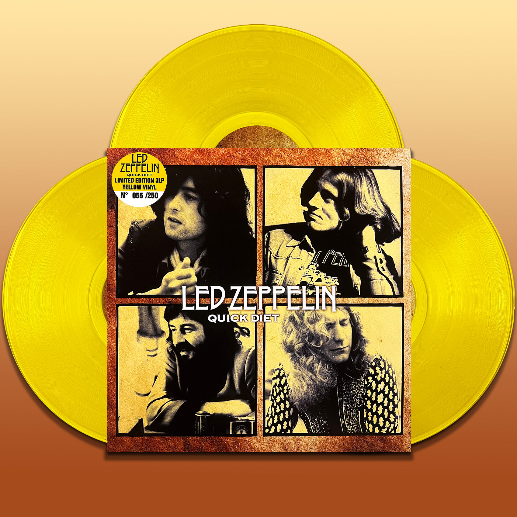 LED ZEPPELIN 3xLP Quick Diet (Yellow Coloured Vinyls) 250 Numbered Copies