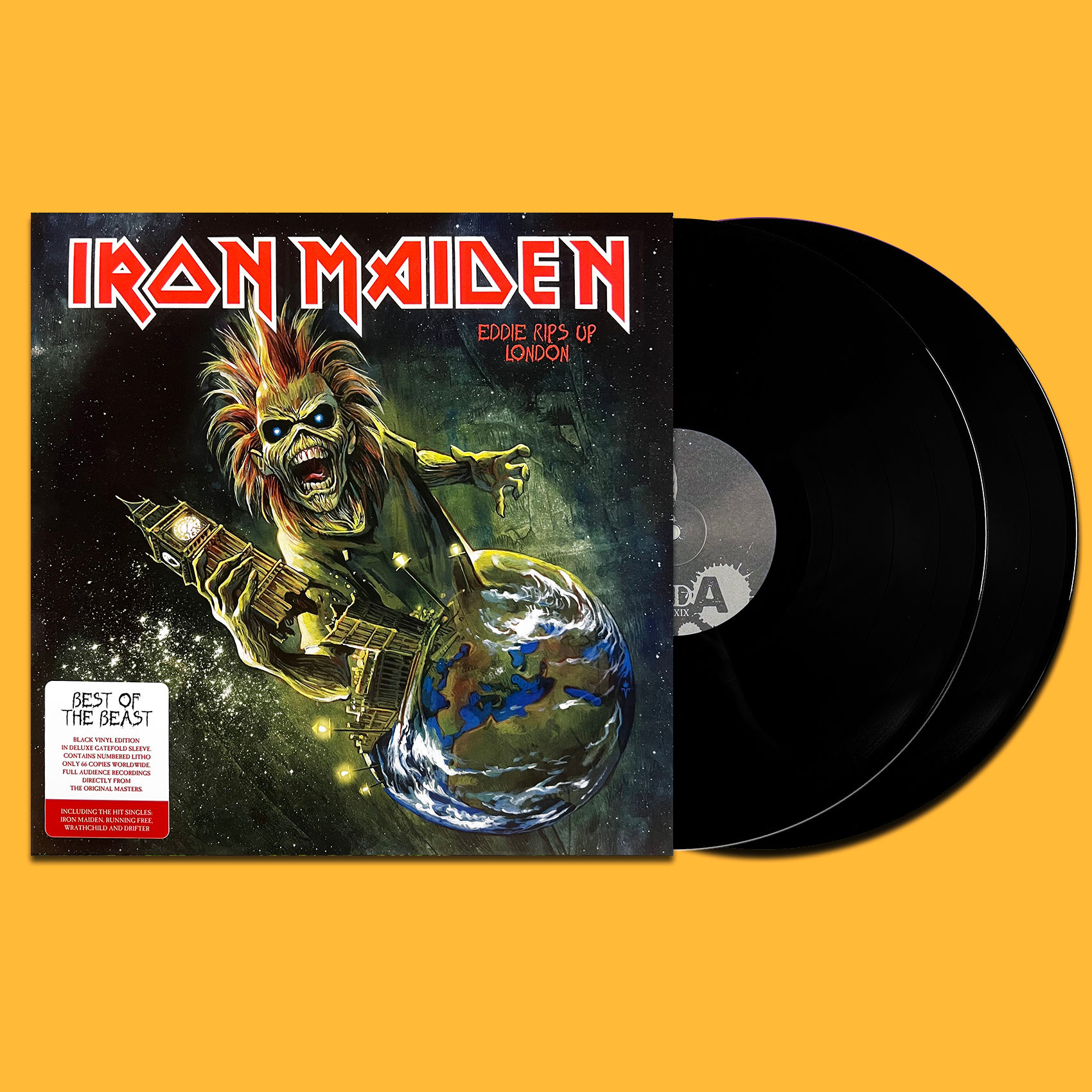 IRON MAIDEN 2xLP Eddie Rips Up London (with 66 Numbered Copies Lithography)