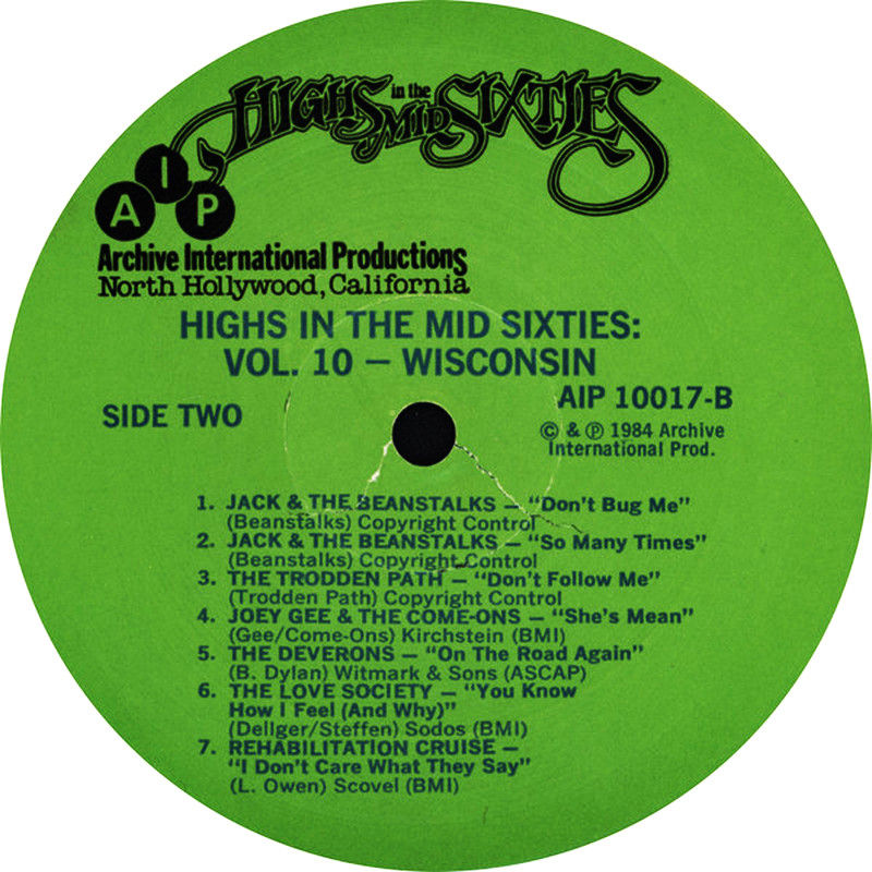 Miniatura: VARIOS LP Highs In The Mid Sixties Volume 10: Wisconsin