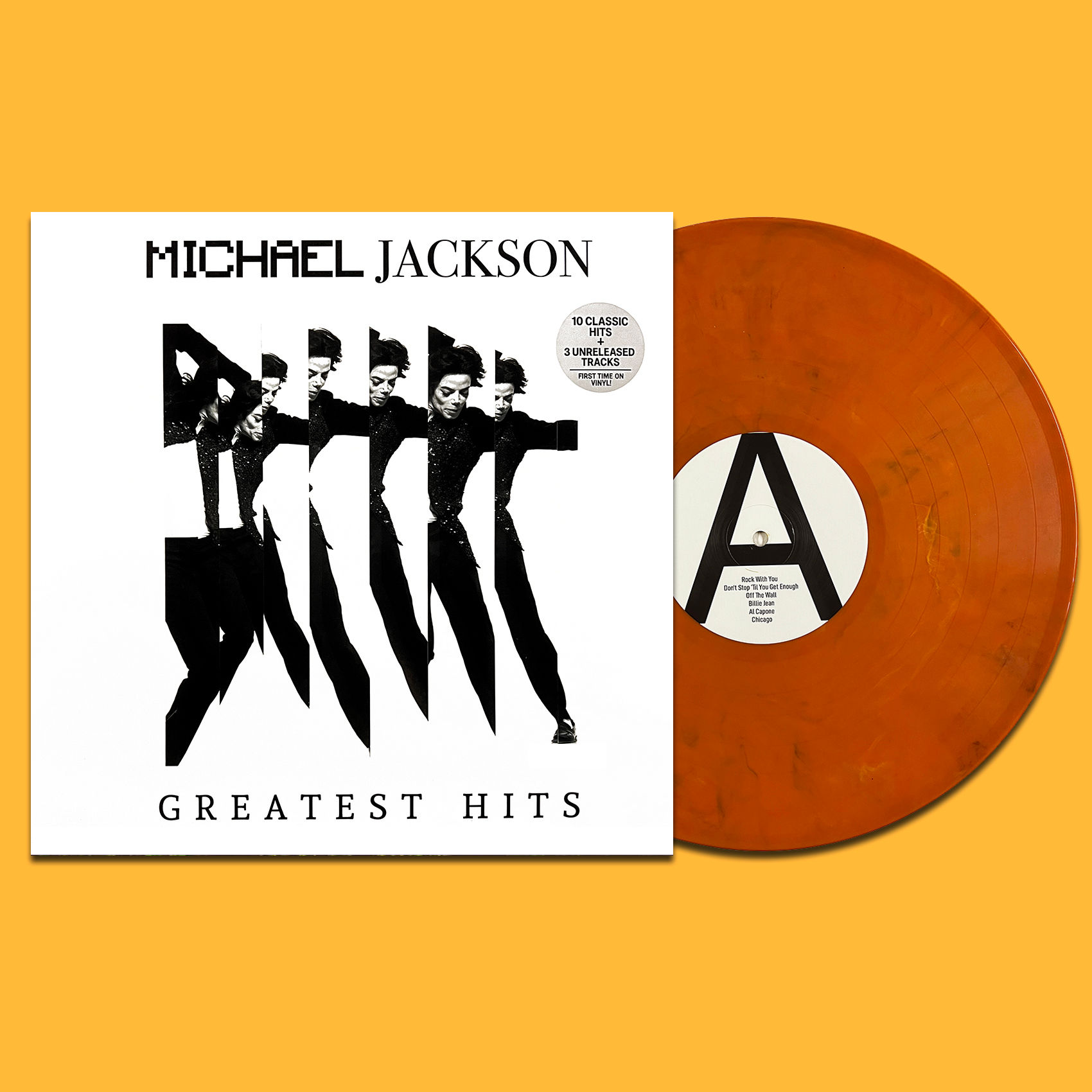 MICHAEL JACKSON LP Greatest Hits (Orange Coloured Vinyl) 3 Unreleased Tracks
