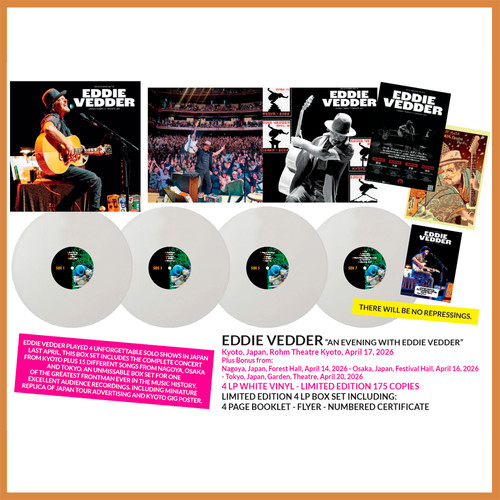 EDDIE VEDDER BOX SET 4xLP An Evening With (White Colour 200