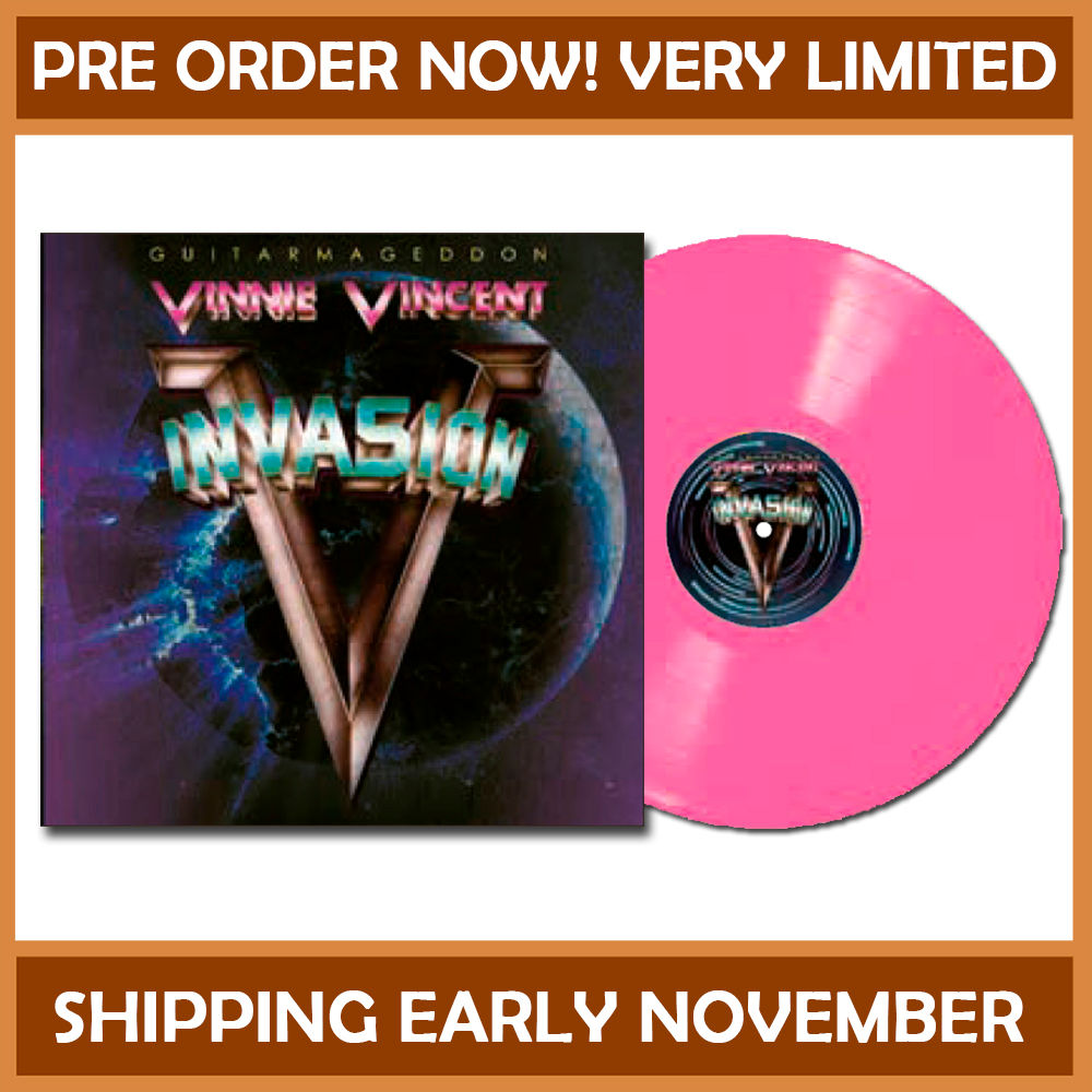 VINNIE VINCENT LP Guitarmagedddon (Hot Pink Coloured Vinyl) 300 Numbered Copies