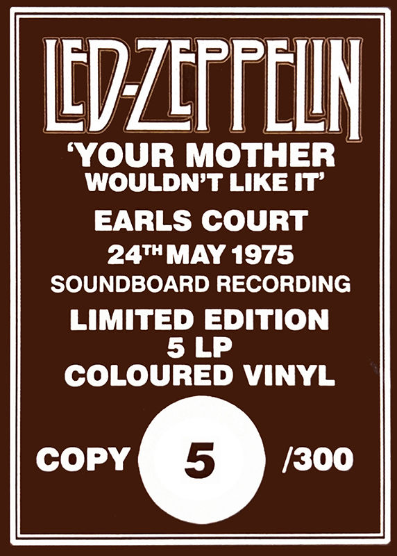 Thumbnail: LED ZEPPELIN 5xLP BOX SET Your Mother Wouldn’T Like It (Colour 300 Numbered)