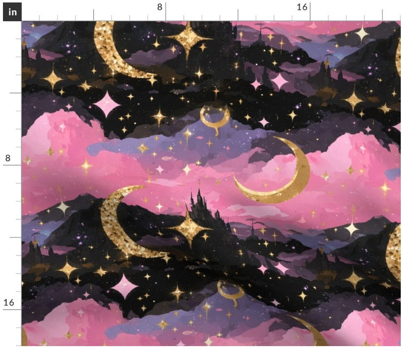 Thumbnail: The Stardust 5 in Rainbow by Marta Rusin Fat Quarter