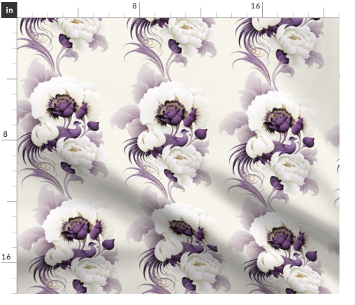 Flora Arcadia 1 in Purple by Marta Rusin Fat Quarter