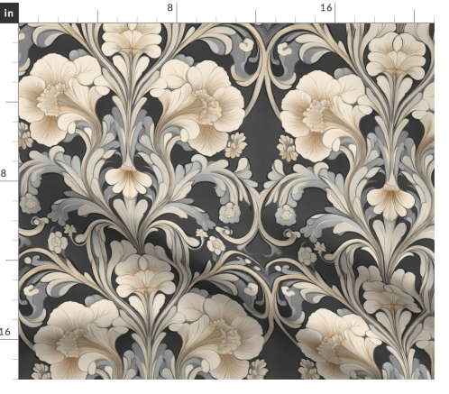 Thumbnail: Nouveau Bloom 5 Blush by Marta Rusin Fat Quarter