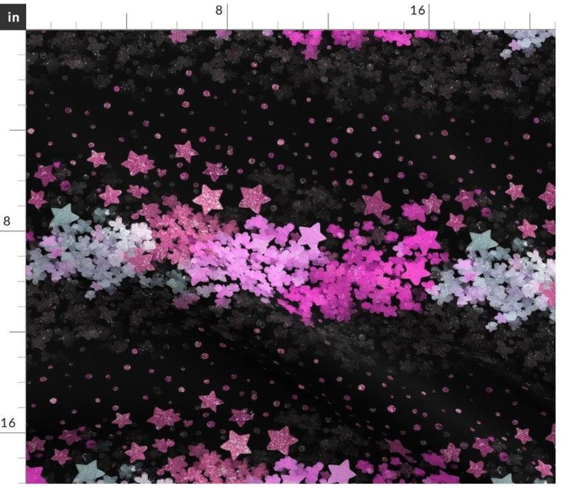 Thumbnail: The Stardust 2 in Magenta by Marta Rusin Fat Quarter