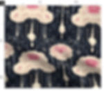 The Lacquered Bloom 5 in Onyx by Marta Rusin Fat Quarter