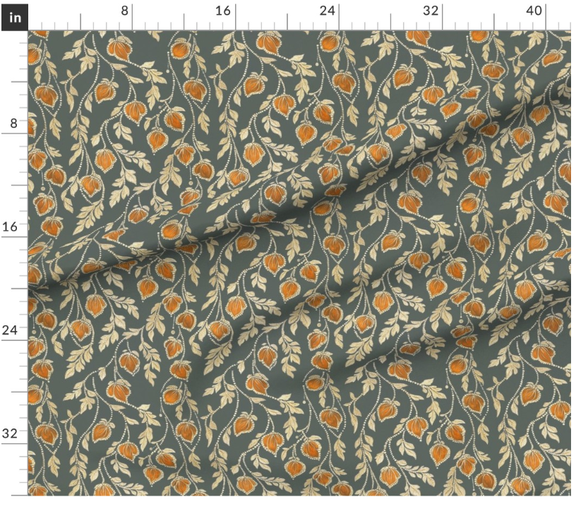 Heirloom Bloom 5 in Grey by Marta Rusin yard etc