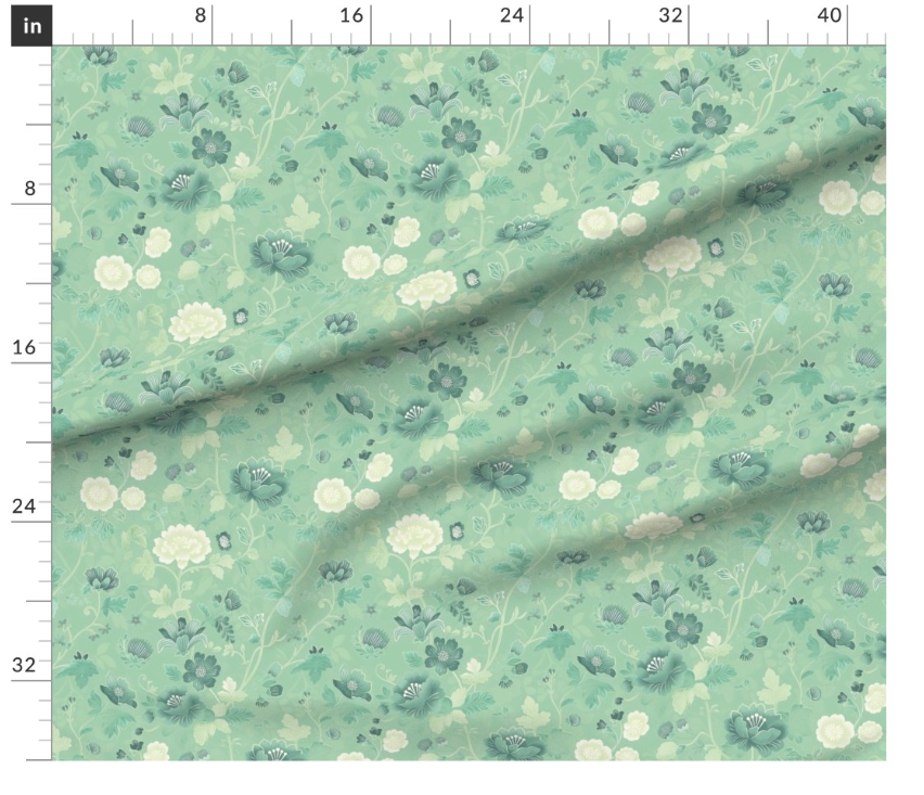 Thumbnail: The Bohemian Rhapsody 4 in Sea Green by Marta Rusin yard etc