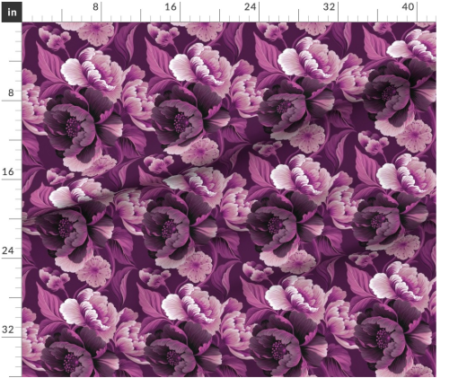 Thumbnail: Floral Opera 5 in Fuchsia by Marta Rusin yard etc
