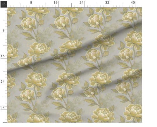 Thumbnail: Peony Fresco 5 in Champagne by Marta Rusin yard etc