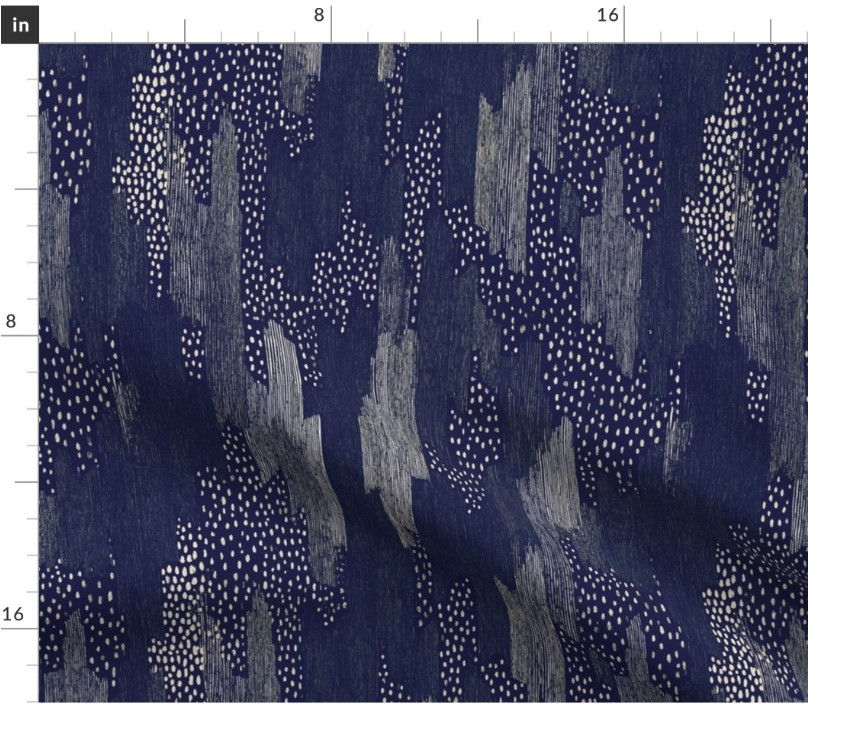 Thumbnail: The Gilded Marks 5 in Midnight by Marta Rusin Fat Quarter