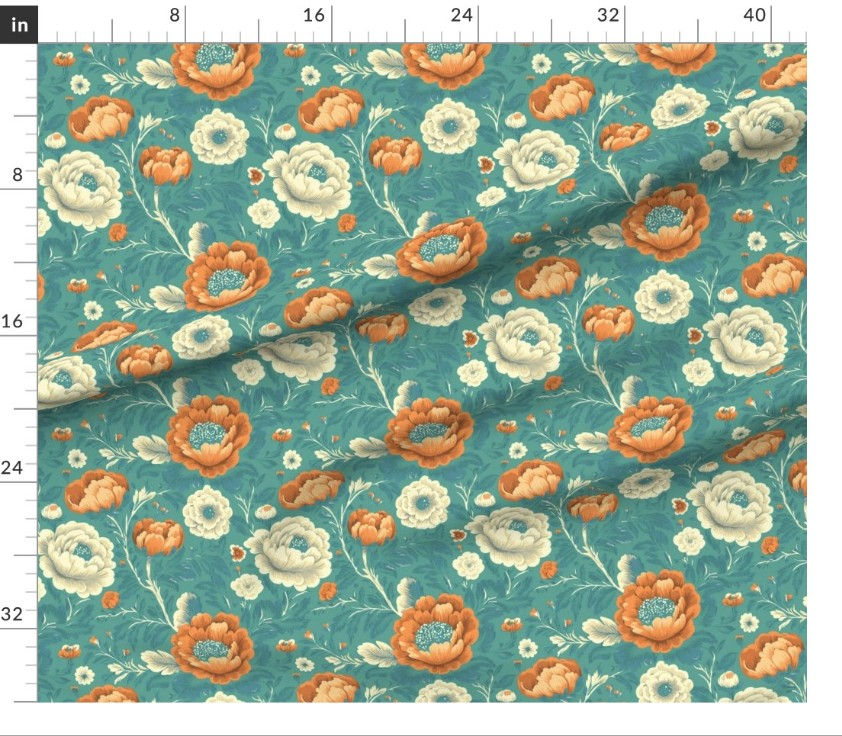 Thumbnail: The Archive Garden 4 Turquoise by Marta Rusin yard etc