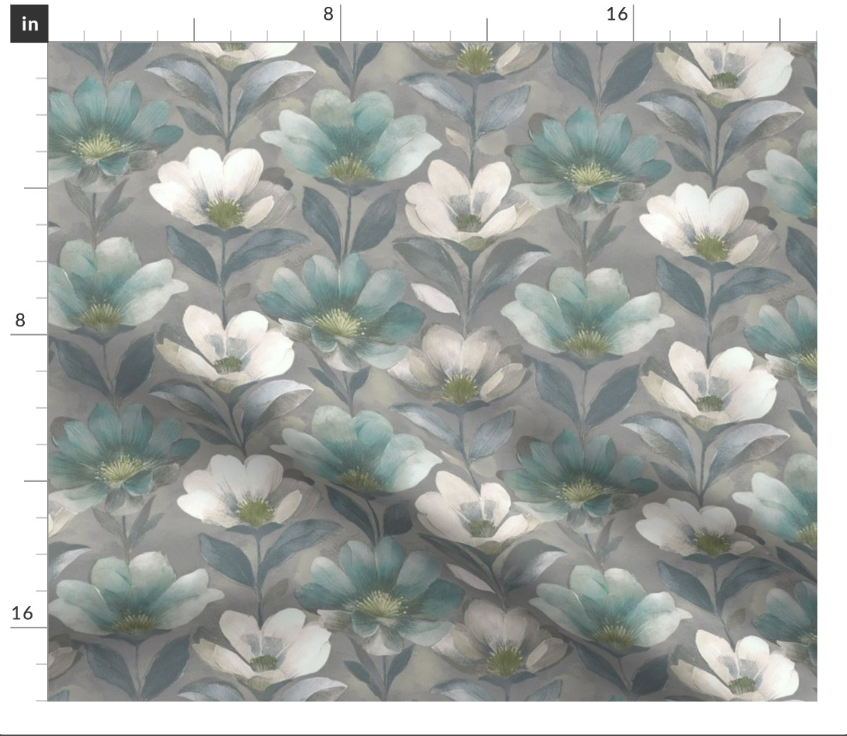 Thumbnail: The Artisan Bloom 1 in  Stone by Marta Rusin Fat Quarter