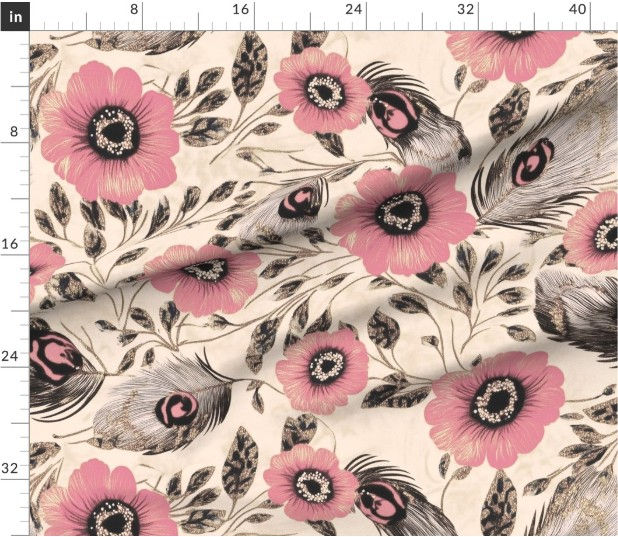 Thumbnail: poppy luxe in  in blush by Marta Rusin yard etc