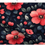 Thumbnail: Mysterious Garden in Vibrant Red by Marta Rusin fat quarter