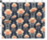 Thumbnail: The Lacquered Bloom 1 in Navy by Marta Rusin yard etc