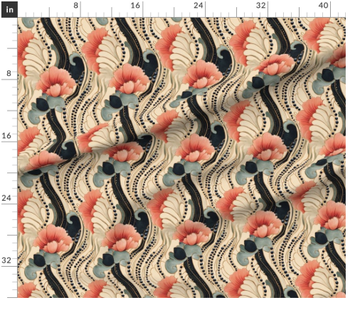 Thumbnail: Ribbon Garland 3 in Coral by Marta Rusin yard etc