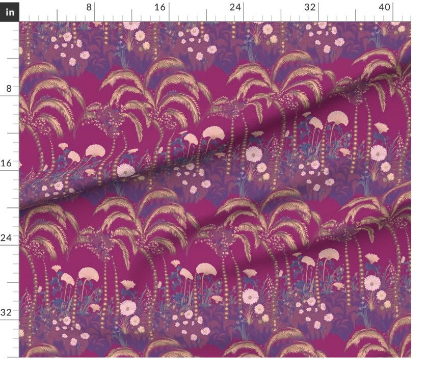 Thumbnail: Gilded Canopy 3 in Magenta by Marta Rusin yard etc